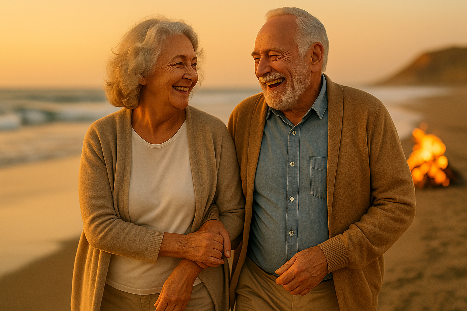 Retired Couple Smiling