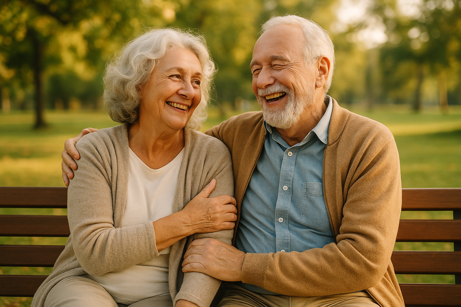 Happy retired couple enjoying time together
